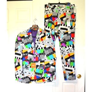 Oppo Retro Design Testival  3 Pc‎ Party Suit Slim Fit Men's US Size 38 Reg